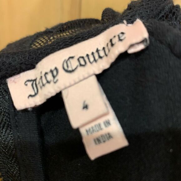 Juicy Couture black all over soft lace evening dress Sz 4 - Picture 10 of 10
